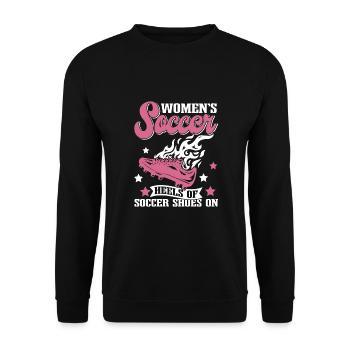 Soccer féminin, Football féminin, Football féminin - Sweat-shirt Unisexe - noir - Devant - Alina (178cm) & Michal (187cm)