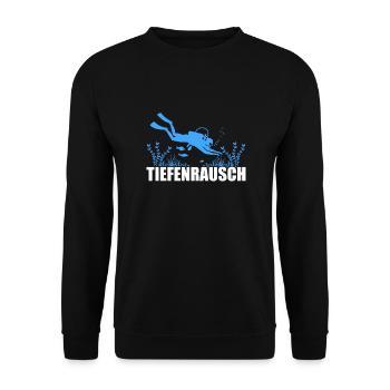 Tauchen, Gerätetauchen, Urlaub Meer Taucher - Unisex Pullover - Schwarz - Vorne - Alina (178cm) & Michal (187cm)