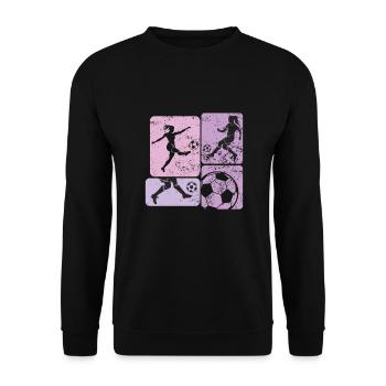 Soccer féminin, Football féminin, Football féminin - Sweat-shirt Unisexe - noir - Devant - Alina (178cm) & Michal (187cm)