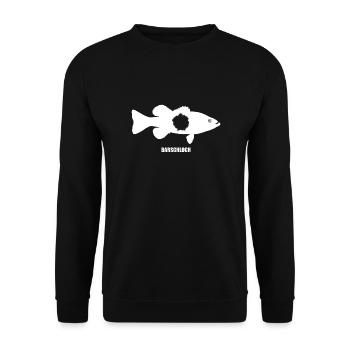 Angel, Angler, Fischer Fischen und Barsch Angeln - Unisex Pullover - Schwarz - Vorne - Alina (178cm) & Michal (187cm)