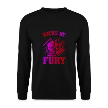 Kickboxer Martial Arts Kickboxing Kickboxen - Unisex Pullover - Schwarz - Vorne - Alina (178cm) & Michal (187cm)