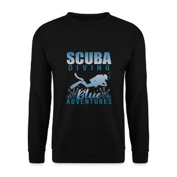 Plongée sous-marine, Plongée sous-marine, Vacances en mer - Sweat-shirt Unisexe - noir - Devant - Alina (178cm) & Michal (187cm)