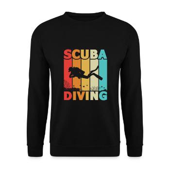 Plongée sous-marine, Plongée sous-marine, Vacances en mer - Sweat-shirt Unisexe - noir - Devant - Alina (178cm) & Michal (187cm)