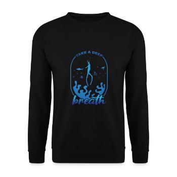 Diving, Apnea Diving, Apnea No Limit Freediving - Unisex Sweatshirt - black - Front - Alina (178cm) & Michal (187cm)