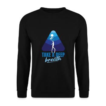 Diving, Apnea Diving, Apnea No Limit Freediving - Unisex Sweatshirt - black - Front - Alina (178cm) & Michal (187cm)