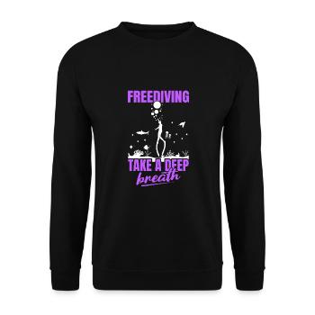 Plongée, Apnée Plongée, Apnée No Limit Apnée Apnée - Sweat-shirt Unisexe - noir - Devant - Alina (178cm) & Michal (187cm)