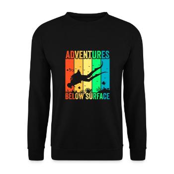 Plongée sous-marine, Plongée sous-marine, Vacances en mer - Sweat-shirt Unisexe - noir - Devant - Alina (178cm) & Michal (187cm)