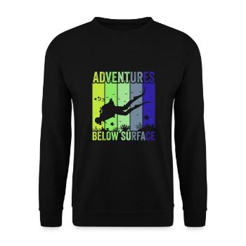 Plongée sous-marine, Plongée sous-marine, Vacances en mer - Sweat-shirt Unisexe - noir - Devant - Alina (178cm) & Michal (187cm)