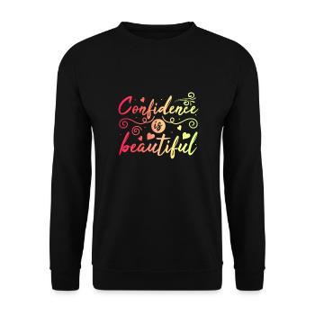 Be you! Self-confidence, positive thinking, motivation - Unisex Sweatshirt - black - Front - Alina (178cm) & Michal (187cm)