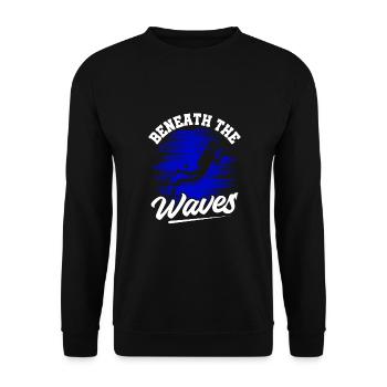 Plongée sous-marine, Plongée sous-marine, Vacances en mer - Sweat-shirt Unisexe - noir - Devant - Alina (178cm) & Michal (187cm)
