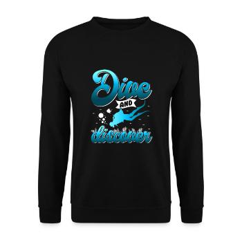 Plongée sous-marine, Plongée sous-marine, Vacances en mer - Sweat-shirt Unisexe - noir - Devant - Alina (178cm) & Michal (187cm)