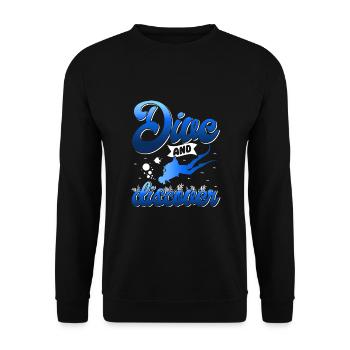 Plongée sous-marine, Plongée sous-marine, Vacances en mer - Sweat-shirt Unisexe - noir - Devant - Alina (178cm) & Michal (187cm)