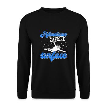 Plongée sous-marine, Plongée sous-marine, Vacances en mer - Sweat-shirt Unisexe - noir - Devant - Alina (178cm) & Michal (187cm)