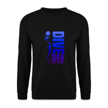 Plongée, Apnée Plongée, Apnée No Limit Apnée Apnée - Sweat-shirt Unisexe - noir - Devant - Alina (178cm) & Michal (187cm)