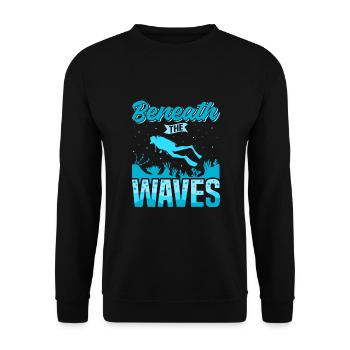 Plongée sous-marine, Plongée sous-marine, Vacances en mer - Sweat-shirt Unisexe - noir - Devant - Alina (178cm) & Michal (187cm)