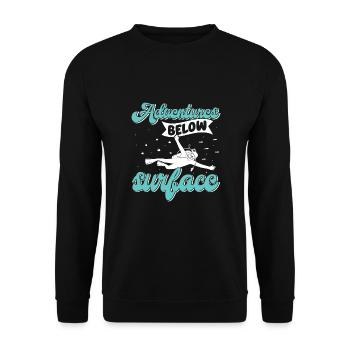 Plongée sous-marine, Plongée sous-marine, Vacances en mer - Sweat-shirt Unisexe - noir - Devant - Alina (178cm) & Michal (187cm)