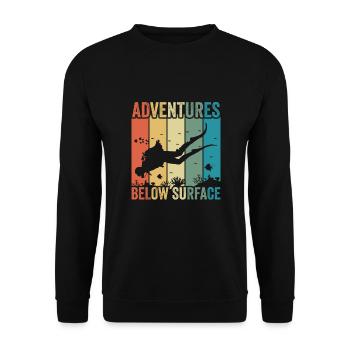 Plongée sous-marine, Plongée sous-marine, Vacances en mer - Sweat-shirt Unisexe - noir - Devant - Alina (178cm) & Michal (187cm)