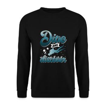 Plongée sous-marine, Plongée sous-marine, Vacances en mer - Sweat-shirt Unisexe - noir - Devant - Alina (178cm) & Michal (187cm)