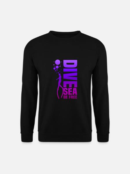 Tauchen, Apnoetauchen, Apnoe No Limit Freediving - Unisex Pullover - Schwarz