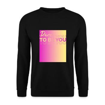 Soyez vous-même ! Confiance en soi, pensée positive, motivation - Sweat-shirt Unisexe - noir - Devant - Alina (178cm) & Michal (187cm)