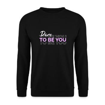 Soyez vous-même ! Confiance en soi, pensée positive, motivation - Sweat-shirt Unisexe - noir - Devant - Alina (178cm) & Michal (187cm)