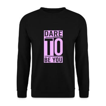 Soyez vous-même ! Confiance en soi, pensée positive, motivation - Sweat-shirt Unisexe - noir - Devant - Alina (178cm) & Michal (187cm)