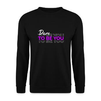 Soyez vous-même ! Confiance en soi, pensée positive, motivation - Sweat-shirt Unisexe - noir - Devant - Alina (178cm) & Michal (187cm)