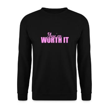 Be you! Self-confidence, positive thinking Motivation - Unisex Sweatshirt - black - Front - Alina (178cm) & Michal (187cm)