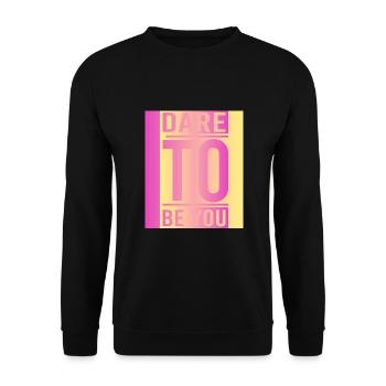 Soyez vous-même ! Confiance en soi, pensée positive, motivation - Sweat-shirt Unisexe - noir - Devant - Alina (178cm) & Michal (187cm)
