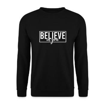 Soyez vous-même ! Confiance en soi, pensée positive, motivation - Sweat-shirt Unisexe - noir - Devant - Alina (178cm) & Michal (187cm)