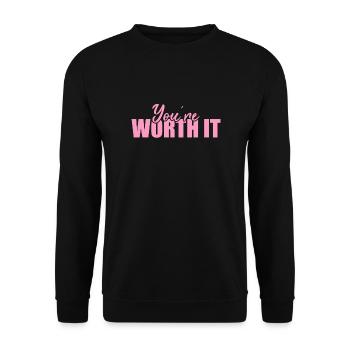 Be you! Self-confidence, positive thinking Motivation - Unisex Sweatshirt - black - Front - Alina (178cm) & Michal (187cm)