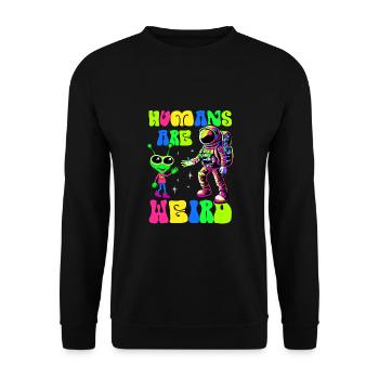 Extraterrestre, OVNI, UAP, espace, Objet volant spatial - Sweat-shirt Unisexe - noir - Devant - Alina (178cm) & Michal (187cm)