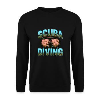 Plongée sous-marine, Plongée sous-marine, Vacances en mer - Sweat-shirt Unisexe - noir - Devant - Alina (178cm) & Michal (187cm)
