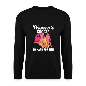 Women's Soccer, Women's Soccer, Women's Soccer - Unisex Sweatshirt - black - Front - Alina (178cm) & Michal (187cm)
