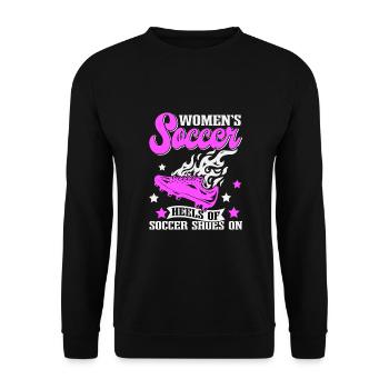 Women's Soccer, Women's Soccer, Women's Soccer - Unisex Sweatshirt - black - Front - Alina (178cm) & Michal (187cm)