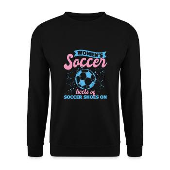 Soccer féminin, Football féminin, Football féminin - Sweat-shirt Unisexe - noir - Devant - Alina (178cm) & Michal (187cm)