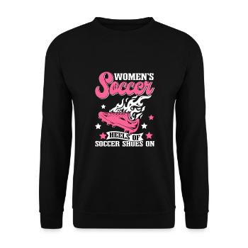 Women's Soccer, Women's Soccer, Women's Soccer - Unisex Sweatshirt - black - Front - Alina (178cm) & Michal (187cm)