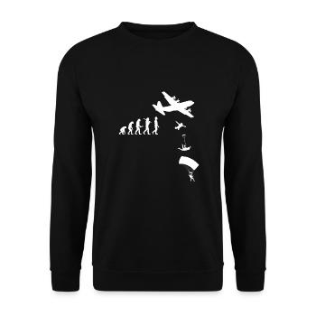 Parachute, Skydive, Freefly, Skydiving Head Down - Unisex Sweatshirt - black - Front - Alina (178cm) & Michal (187cm)