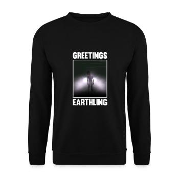 Alien, UFO, UAP, Space, Space Flying Object - Unisex Sweatshirt - black - Front - Alina (178cm) & Michal (187cm)