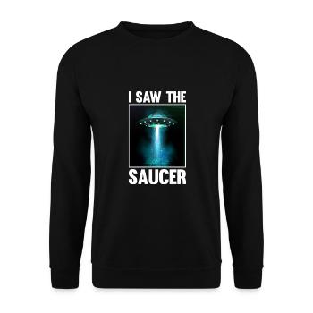 Alien, OVNI, UAP, Espace, Objet volant de l’espace - Sweat-shirt Unisexe - noir - Devant - Alina (178cm) & Michal (187cm)