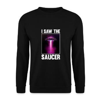 Alien, OVNI, UAP, Espace, Objet volant de l’espace - Sweat-shirt Unisexe - noir - Devant - Alina (178cm) & Michal (187cm)
