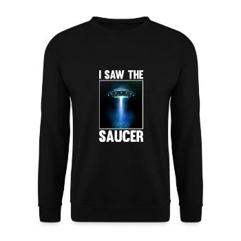 Alien, OVNI, UAP, Espace, Objet volant de l’espace - Sweat-shirt Unisexe - noir - Devant - Alina (178cm) & Michal (187cm)