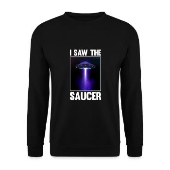Alien, OVNI, UAP, Espace, Objet volant de l’espace - Sweat-shirt Unisexe - noir - Devant - Alina (178cm) & Michal (187cm)
