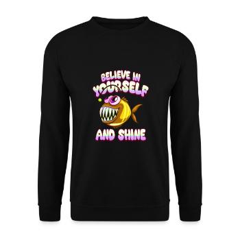Soyez vous-même ! Confiance en soi, pensée positive, motivation - Sweat-shirt Unisexe - noir - Devant - Alina (178cm) & Michal (187cm)