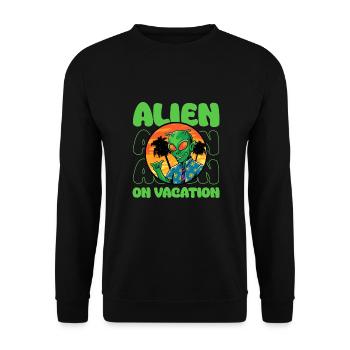 Alien, OVNI, UAP, Espace, Objet volant de l’espace - Sweat-shirt Unisexe - noir - Devant - Alina (178cm) & Michal (187cm)