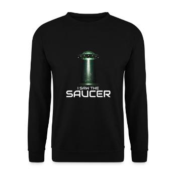 Alien, OVNI, UAP, Espace, Objet volant de l’espace - Sweat-shirt Unisexe - noir - Devant - Alina (178cm) & Michal (187cm)