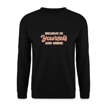 Be you! Self-confidence, positive thinking, motivation - Unisex Sweatshirt - black - Front - Alina (178cm) & Michal (187cm)