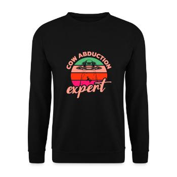 Extraterrestre, OVNI, UAP, espace, Objet volant spatial - Sweat-shirt Unisexe - noir - Devant - Alina (178cm) & Michal (187cm)
