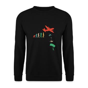 Parachute, Saut en parachute, Freefly, Parachutisme tête en bas - Sweat-shirt Unisexe - noir - Devant - Alina (178cm) & Michal (187cm)