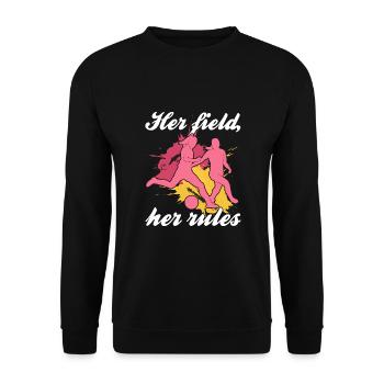 Soccer féminin, Football féminin, Football féminin - Sweat-shirt Unisexe - noir - Devant - Alina (178cm) & Michal (187cm)